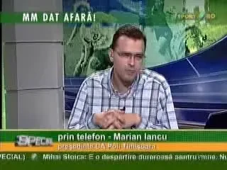 Marian Iancu: "Nu stiu daca voi apela la MM Stoica"