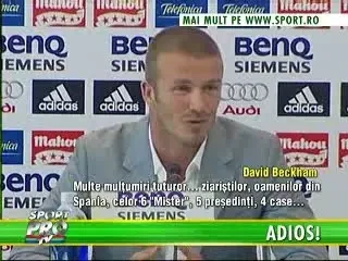 Beckham si-a luat adio de la Madrid: Le multumesc celor 4 case care m-au gazduit aici