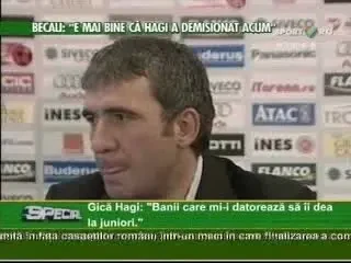 HAGI: "E UMILITOR SA PRIMESTI TELEFON SI SA SE DICTEZE SCHIMBARILE"