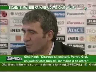 Hagi: "Nu am nevoie de bani. Sa-i ia Becali sa-i dea la copii si juniori"