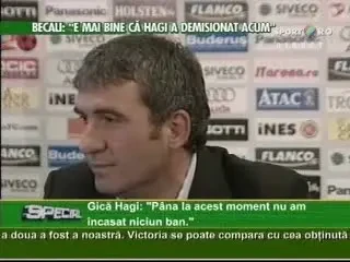 Hagi: "E o palma ca omul pe care l-am adus in Ghencea sa ma dea afara"