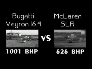 Bugatti Veyron vs McLaren SLR: cine-i mai tare?