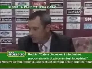 Rednic: "Suporterii sa ma respecte pentru ce am facut si fac!"