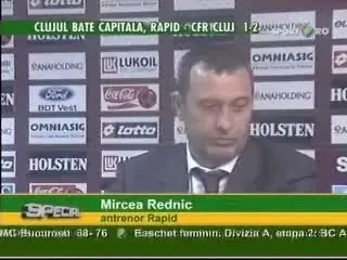 Rednic: "Nu din cauza arbitrajului am pierdut noi cu CFR"