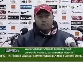 ZENGA: "TREBUIE SA VORBESC CU CONDUCEREA, NU SE MAI POATE ASA"