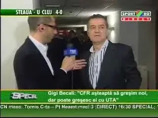 Becali: "CFR spune ca Steaua se va incurca? Sa vedeti voi cum se incurca CFR cu Mioveni"