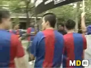 Culoarul campionilor pentru Real Madrid si umilinta Barcelonei - subiect de teatru pentru fanii galacticilor!