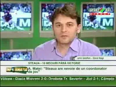 Hagi: Dorinel e bine, problemele vin cand faci performanta la Steaua