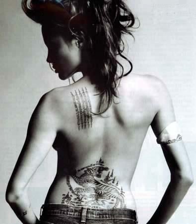 Angelina Jolie, mai tare ca Mutu la tatuaje!