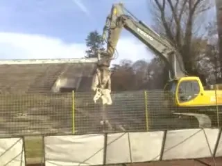 Primul pas pentru un nou stadion de UCL la Cluj! Ion Moina, in demolare: Vezi VIDEO