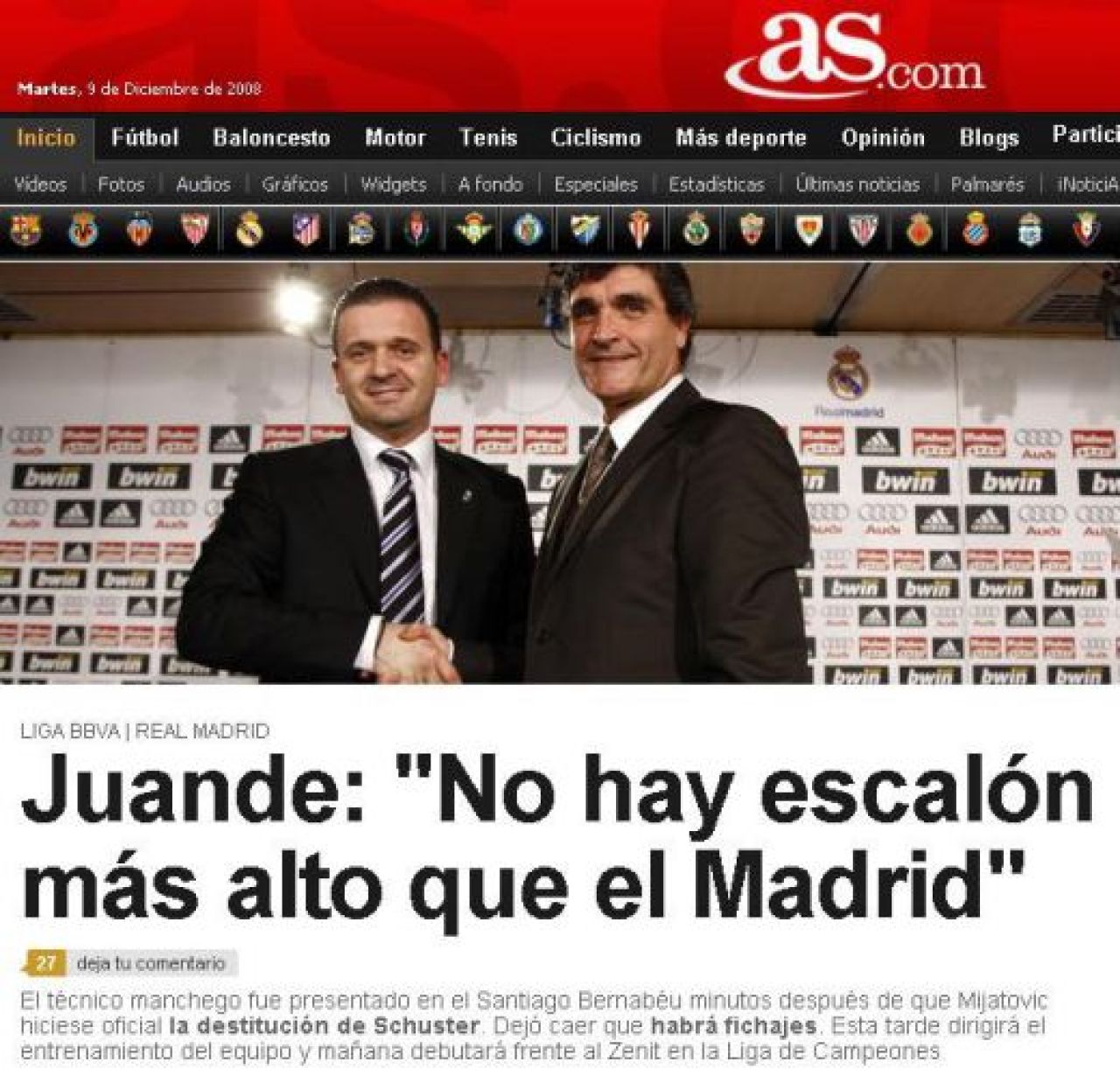 VIDEO: Juande Ramos, noul antrenor al lui Real: