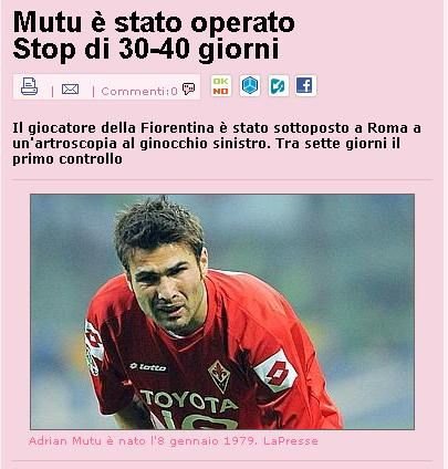 Mutu, OUT o luna! S-a operat azi la picior: 