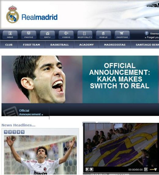 VIDEO: OFICIAL! Kaka e la Real: 