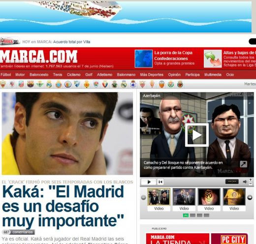 VIDEO: OFICIAL! Kaka e la Real: 