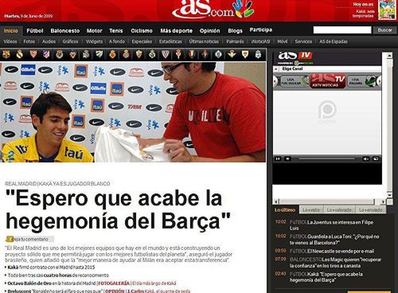 VIDEO: OFICIAL! Kaka e la Real: