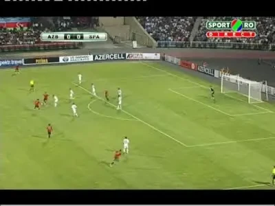 Azerbaijan 0-1 Spania! David Villa a deschis scorul cu un lat perfect de la 11 metri