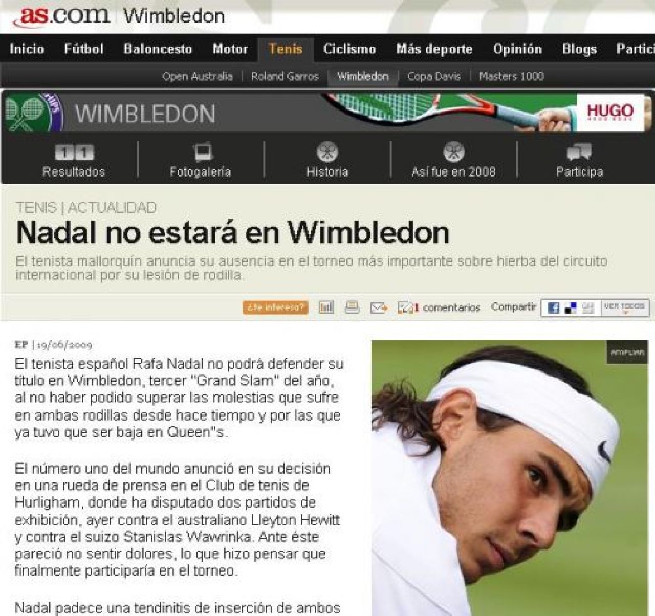 Nadal nu merge la Wimbledon: