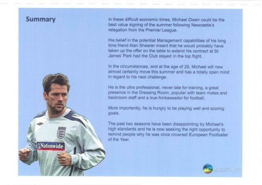 FOTO: Asa arata brosura lui Owen cu care s-a auto-propus la echipe din Anglia!_32