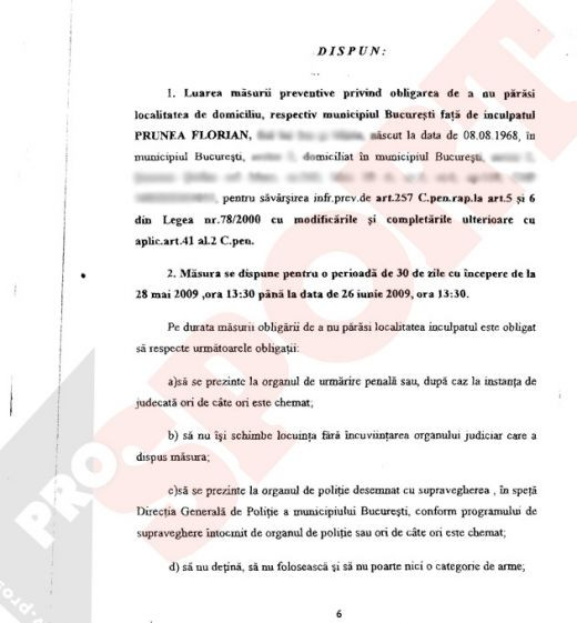 Prunea, pus sub acuzare: 