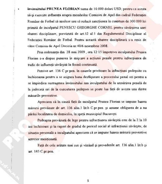 Prunea, pus sub acuzare: 