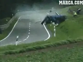 VIDEO / De pe pista in prapastie! Vezi imagini cu un accident TERIBIL