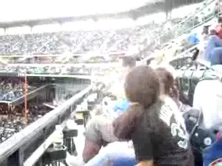 NEBUNIE la baseball! Un suporter s-a dezbracat in ...sutien!