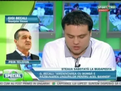 Becali inchide peluza sud: "Ungurii ii vor umple de sange pe fanii Stelei diseara!"