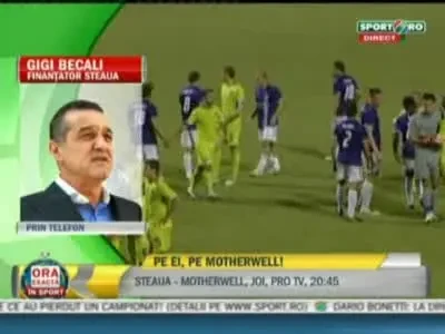 Becali i-a facut planul lui Bergodi: Vreau 3-0 cu Motherwell ca sa nu merg la retur!
