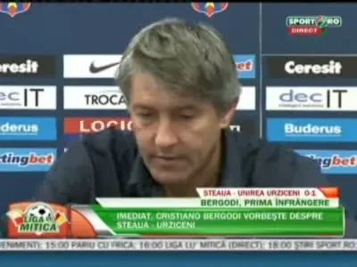 Bergodi, nervos la conferinta: Arbitrul a fost depasit de miza, dar nu vreau straini