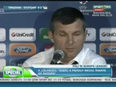 Sabau: "Nu am fost deloc agresivi, avem sanse minime la calificare!"