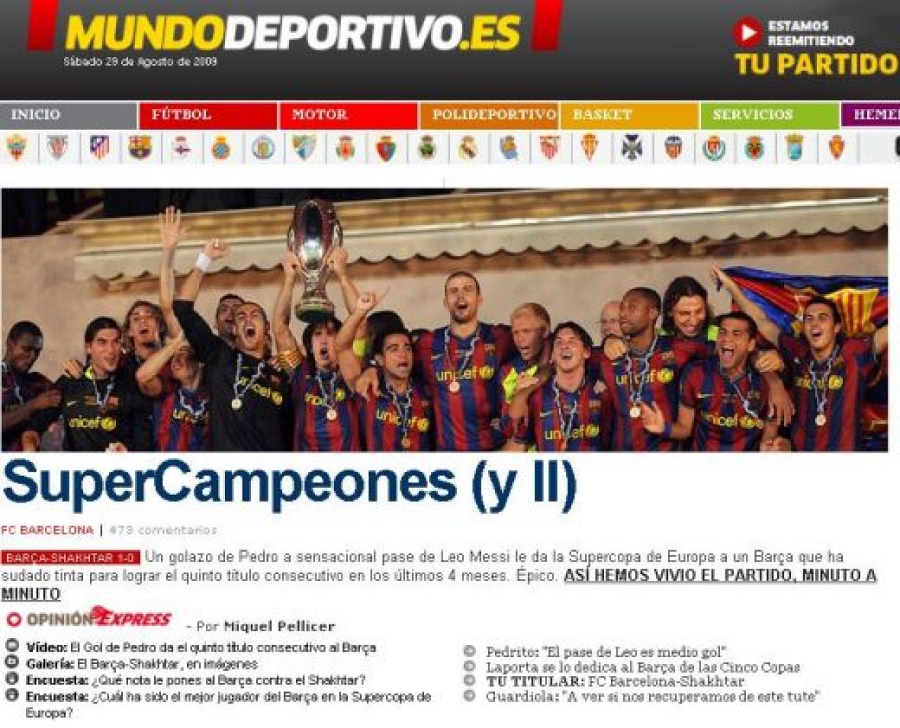 INCREDIBIL! Ziarele din Madrid o felicita pe Barca! Il Luce:
