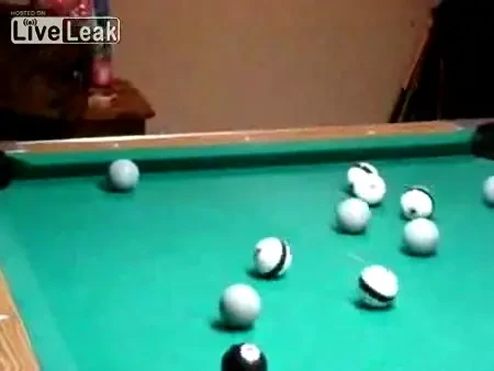 VIDEO! Cel mai tare caine din biliard! Nici n-are nevoie de tac
