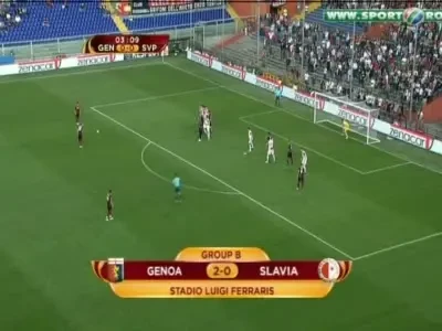 Vezi un SUPER&nbsp;gol din lovitura libera reusit de Zapater in Genoa 2-0 Slavia Praga!