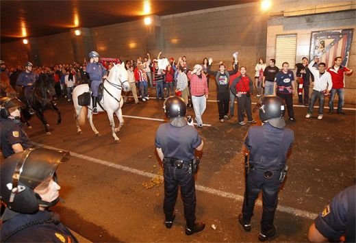 FOTO: Revolutie la Madrid! Fanii  au iesit pe strada: 