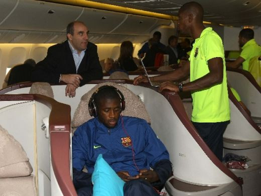 VIDEO / Barca, mai importanta ca un sef de stat la Abu Dhabi! Vezi cum au fost primiti Messi si Ibra:_7