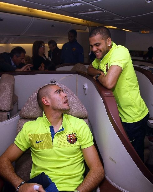 VIDEO / Barca, mai importanta ca un sef de stat la Abu Dhabi! Vezi cum au fost primiti Messi si Ibra:_8