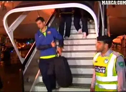 VIDEO / Barca, mai importanta ca un sef de stat la Abu Dhabi! Vezi cum au fost primit Messi si Ibra: