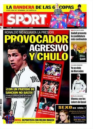 Clipul care a declansat un razboi intre ziarele din Spania! Cum a lovit Messi cu cotul si a scapat fara rosu!_5