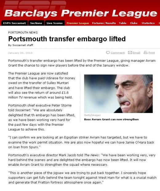 Portsmouth are LIBER la transferuri! Presa din Anglia: 