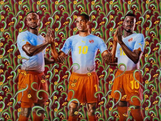 4 picturi cu jucatori de fotbal africani, comandate de catre PUMA artistului Kehinde Willey_7