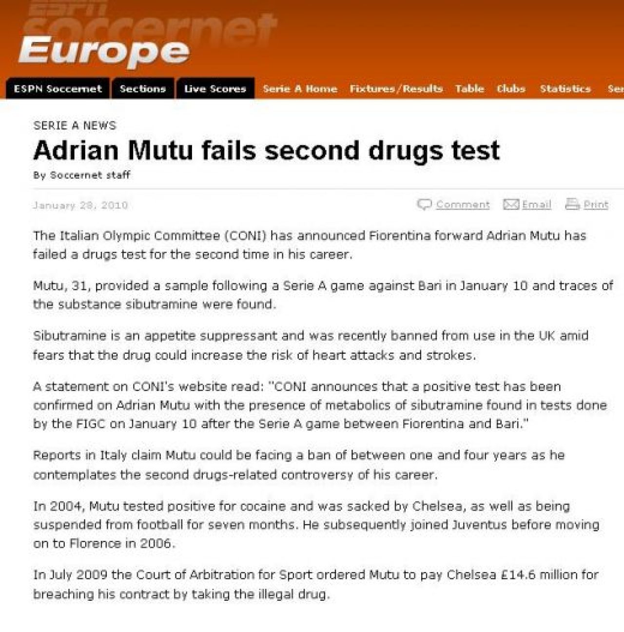 Mutu, cariera TERMINATA?! TheSun: