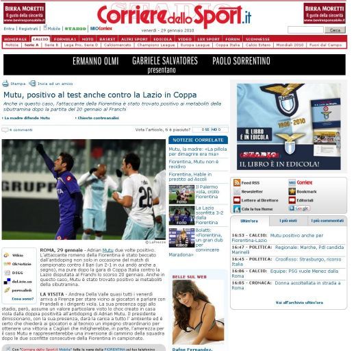 Mutu, DOPAT si la meciul cu Lazio din 20 ianuarie! Patronul Fiorentinei anunta: