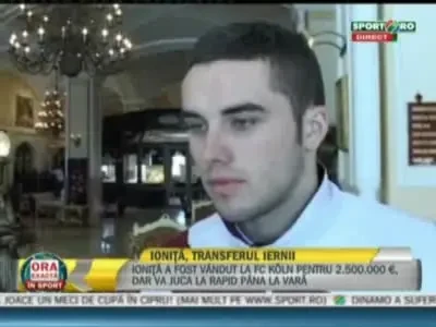 Racheta romana &nbsp;Ionita: Ma bucur ca mai joc pentru Rapid pana in vara!