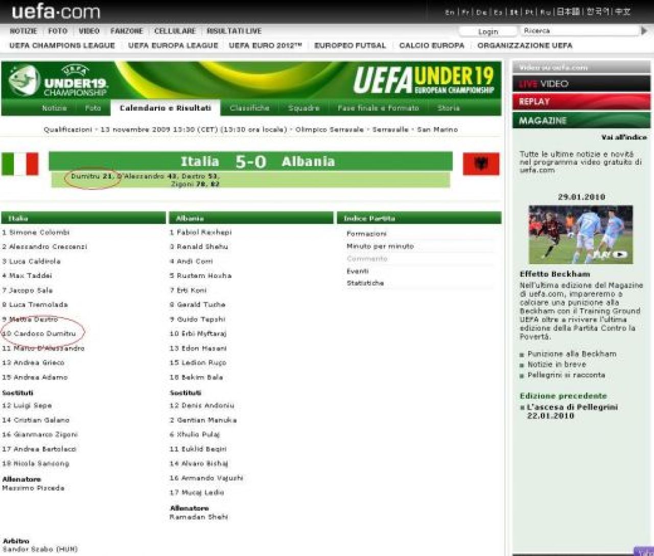 Cardoso a marcat pentru nationala Italiei unde este coleg cu Macheda de la United! FOTO:_6