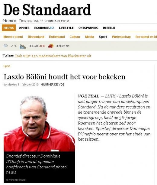 De Standaard din Belgia: 