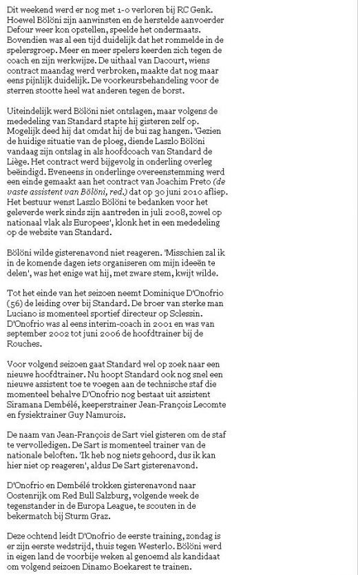 De Standaard din Belgia: 