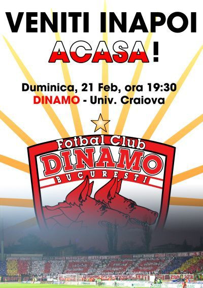 Dinamovistii se roaga de suporteri: Veniti inapoi acasa!