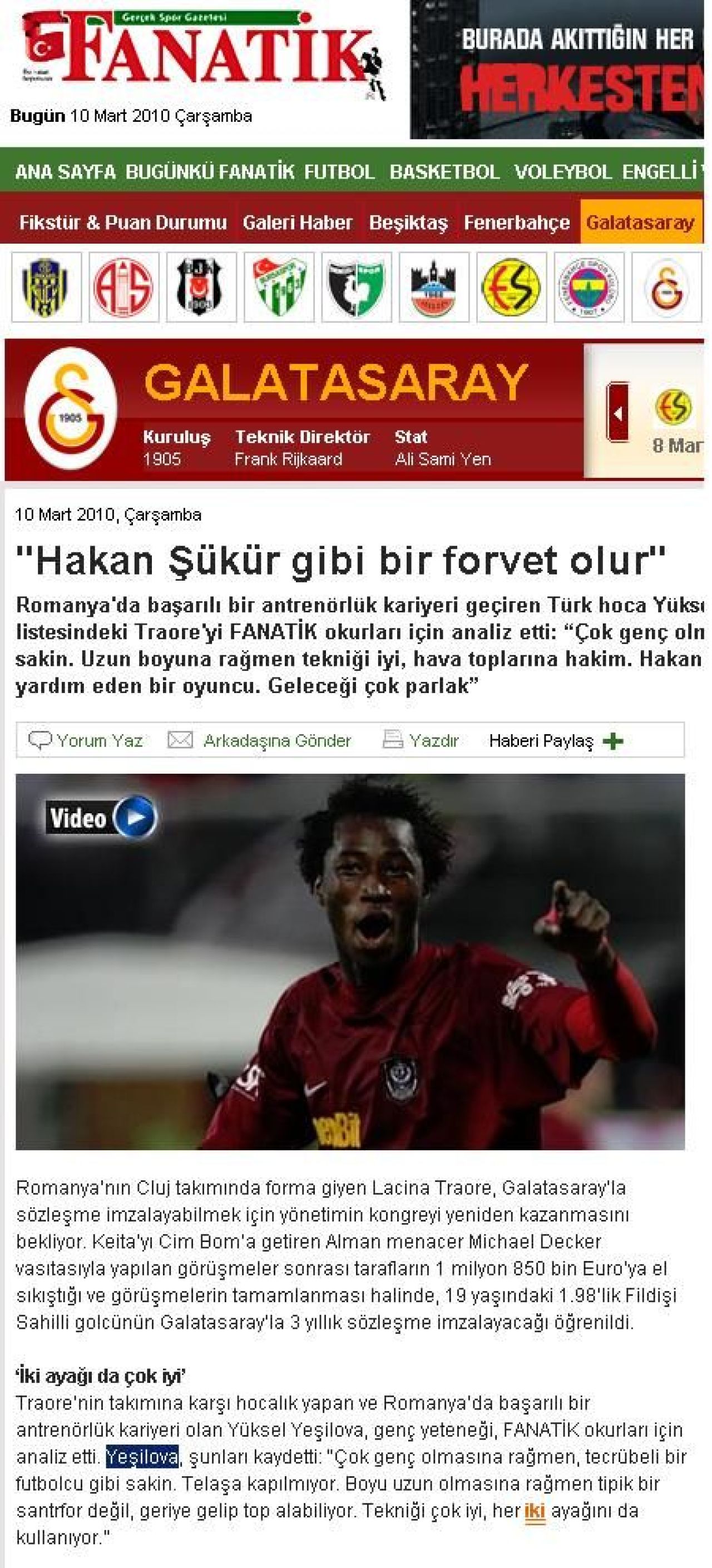 Hagi, cel care-l duce pe Traore la Galata? Turcii ii dau 3 mil salariu: