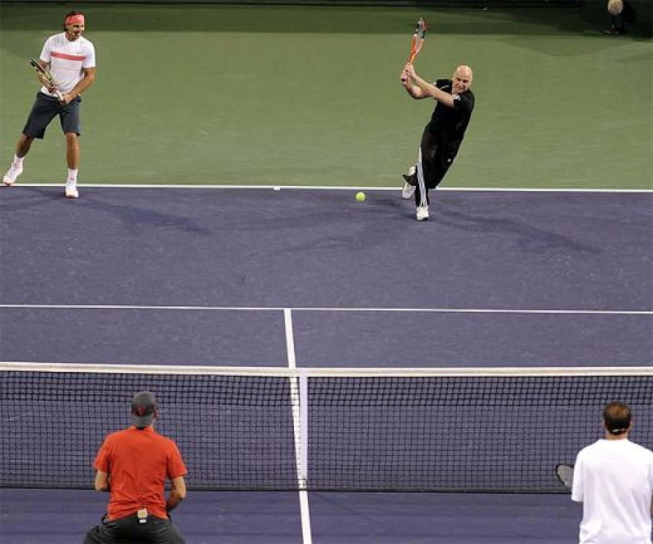 FOTO IMPRESIONANT! Indian Wells a inceput cu un meci pentru Haiti! Ce au facut Nadal si Federer_5