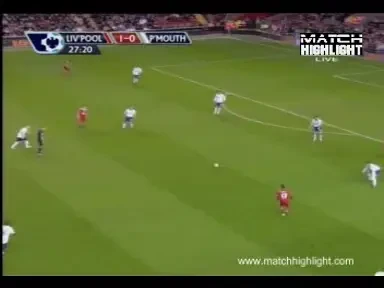 Liverpool 2-0 Portsmouth, min 28: Babel